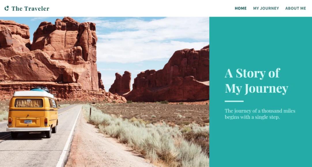 Travel blog website template