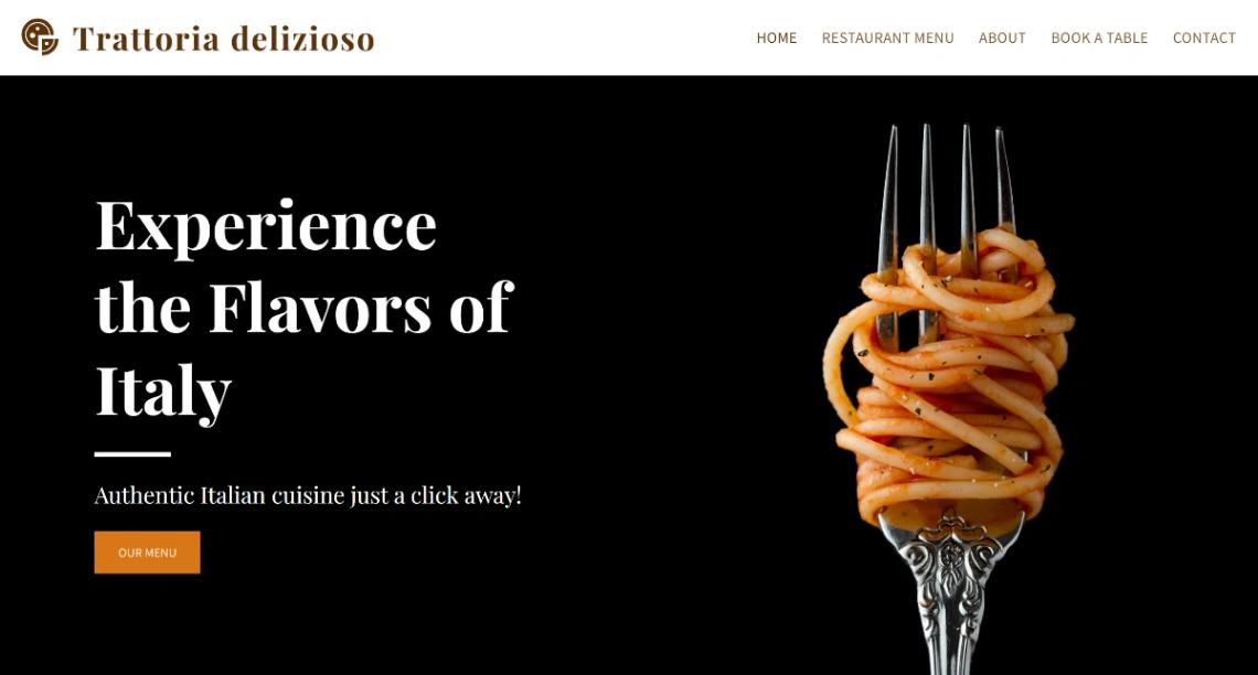 Restaurant website website template
