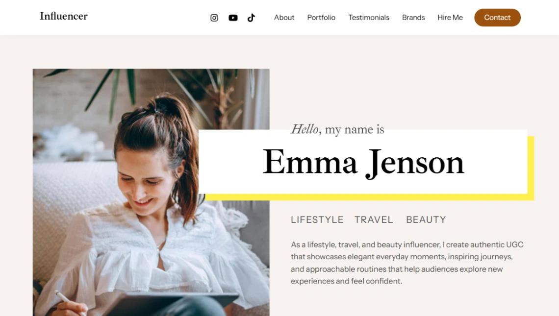 Ultra Influencer website template