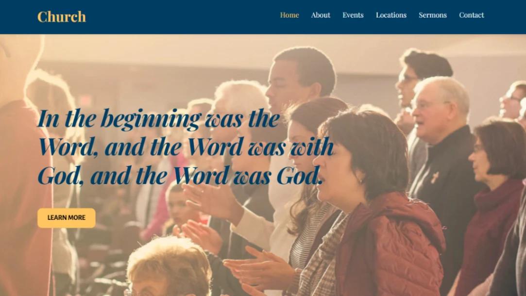 Faith Community Church website template