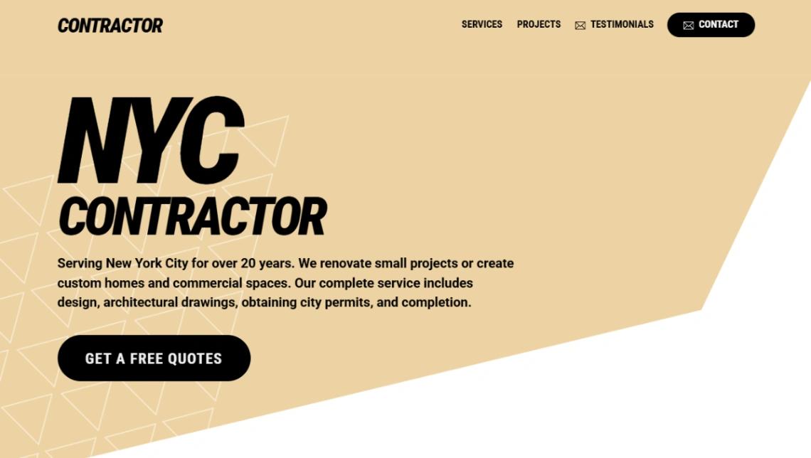 General Contractor website template