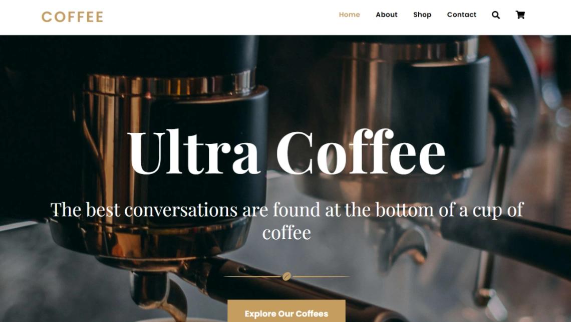 Artisan Coffee Shop website template
