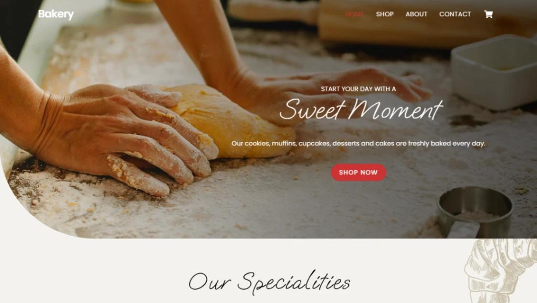 Artisan Bakery Shop website template