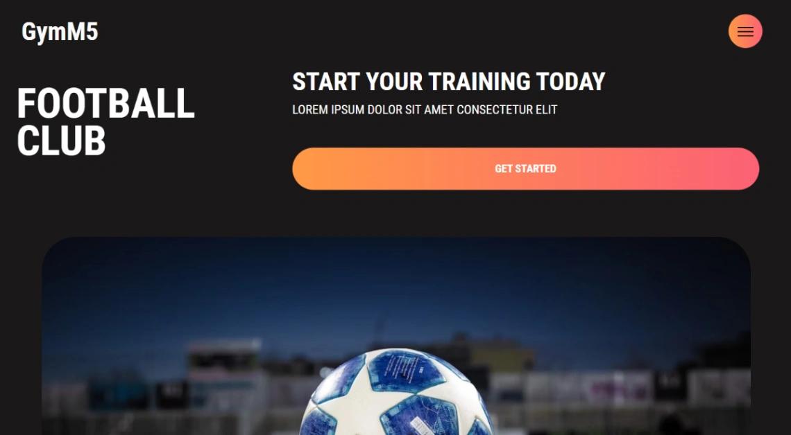 Sports Club website template
