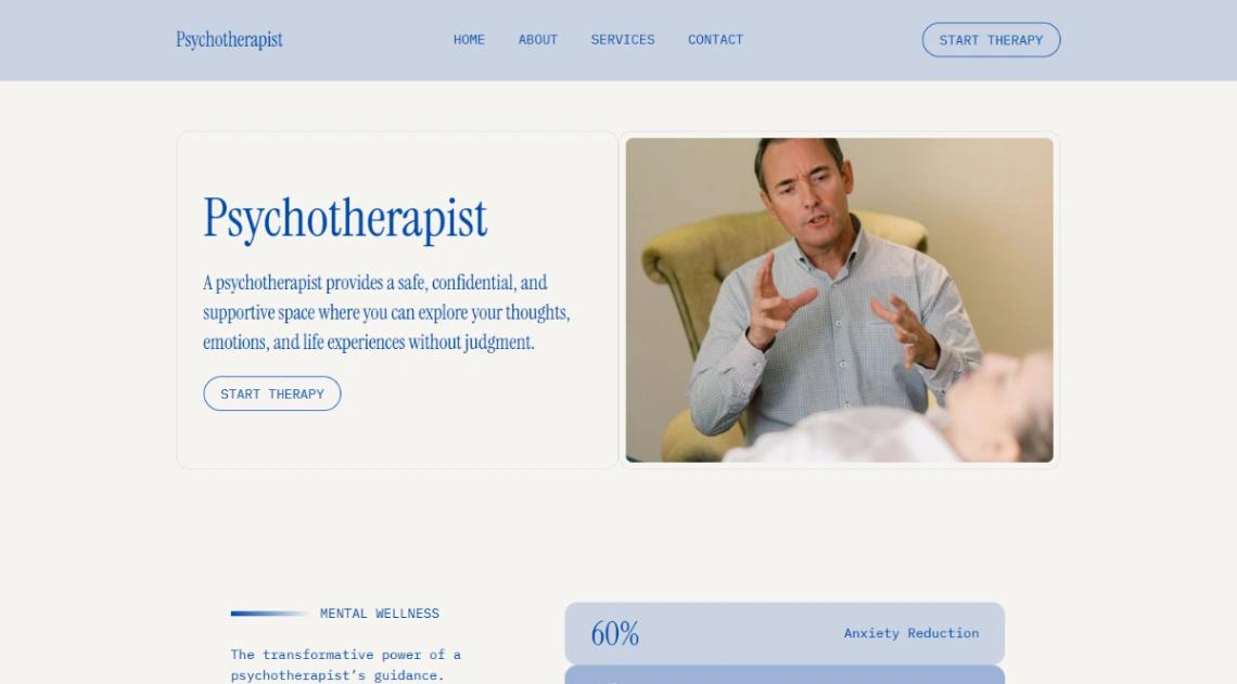 Therapist Practice website template
