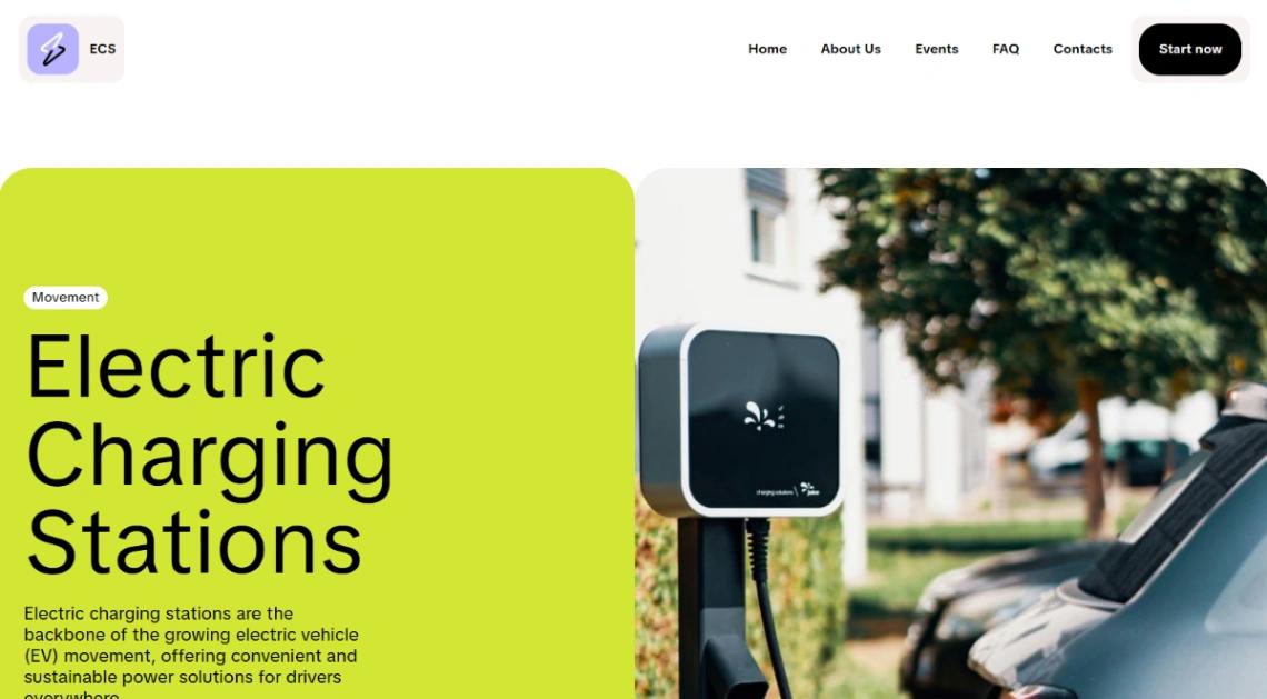 EV Infrastructure website template