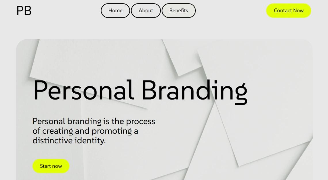 Personal Branding website template