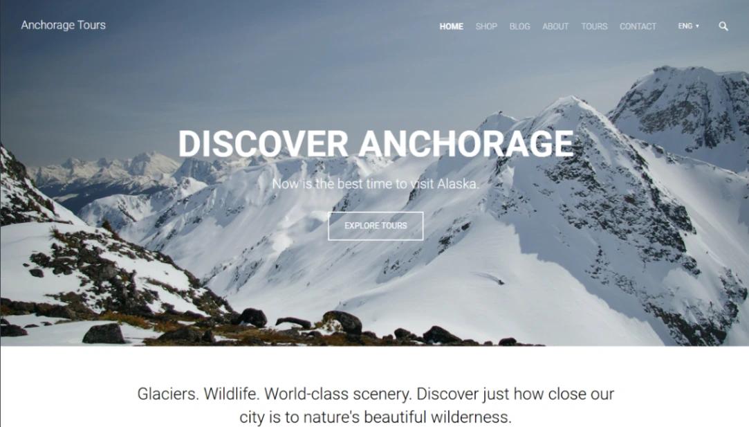 Adventure Tours Showcase website template