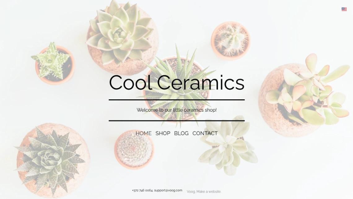 Ceramic Shop Storefront website template
