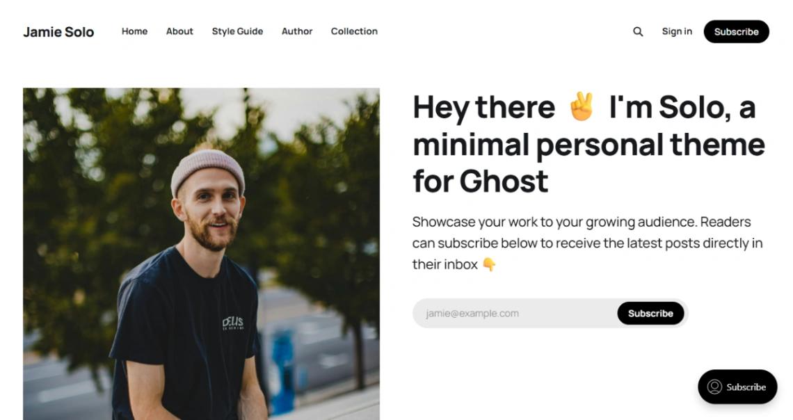 Personal Blog website template