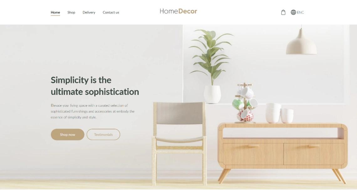Interior Decor Shop website template