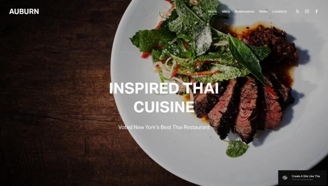 Restaurant website template
