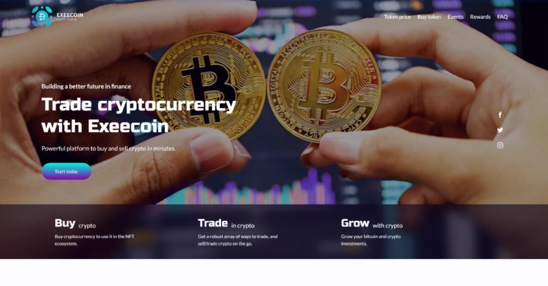 Crypto Platform website template