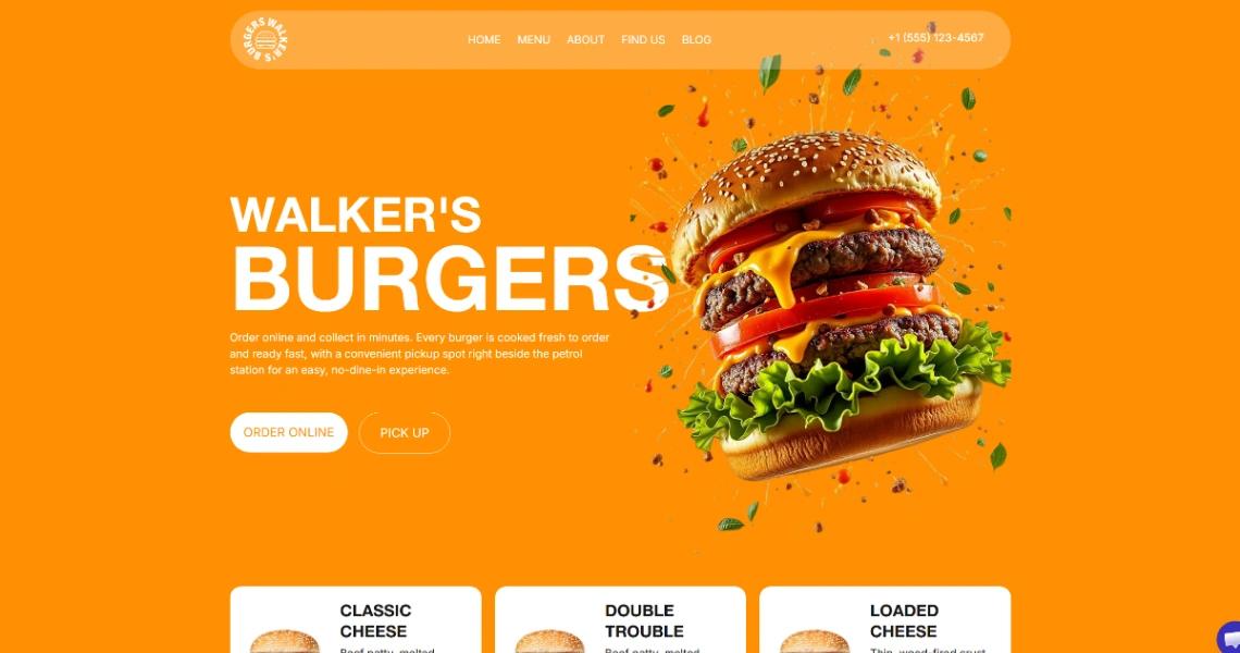 Burger Restaurant website template
