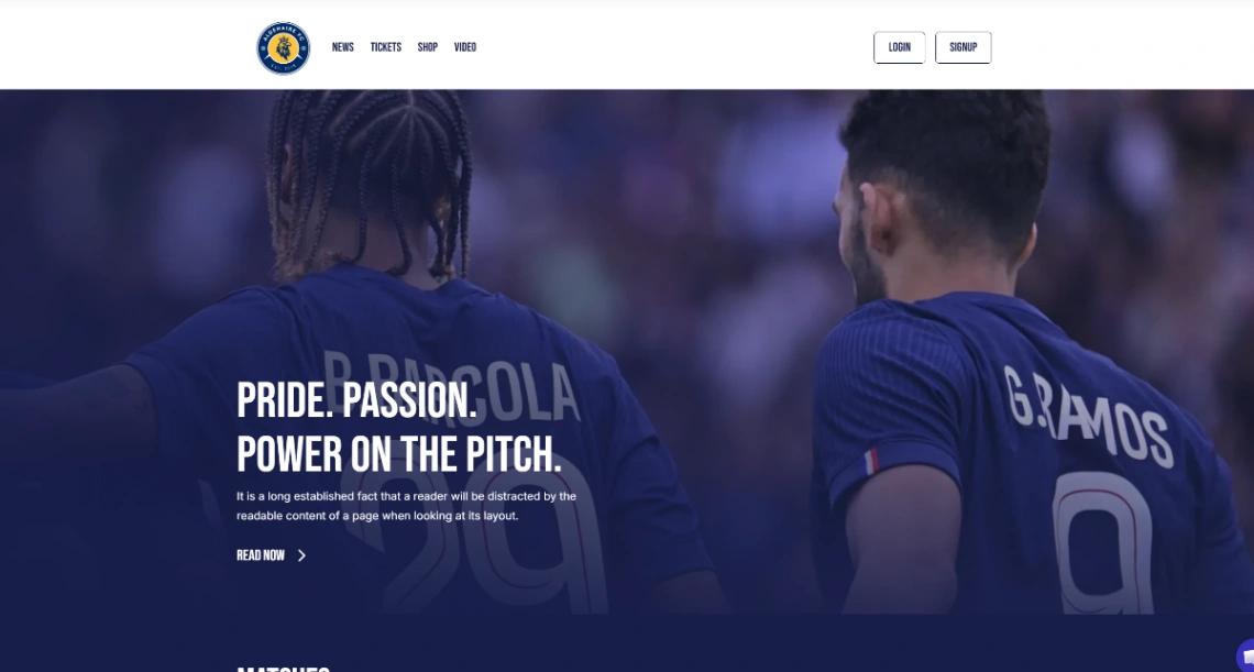 Football Club website template