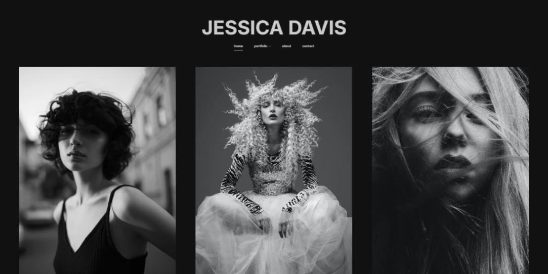 Monochrome Portfolio website template