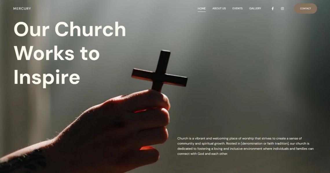 Church website template