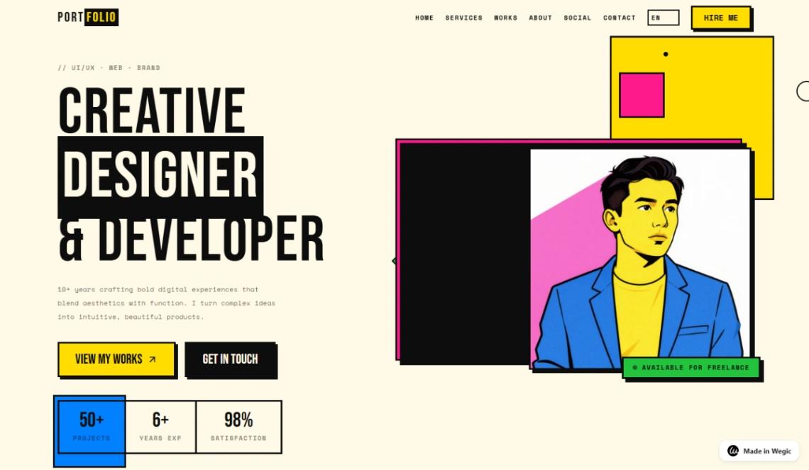 Designer/Developer Portfolio website template