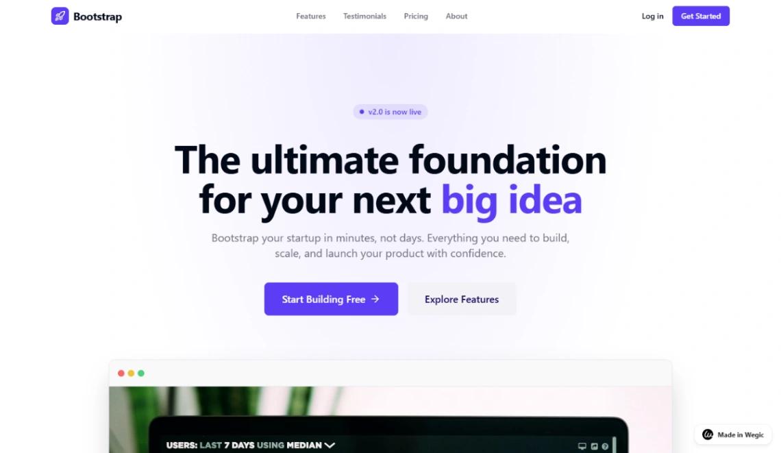 Tech Startup website template