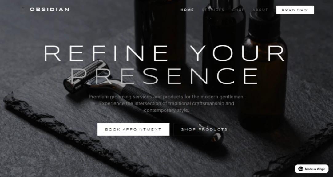 Barbershop Brand website template