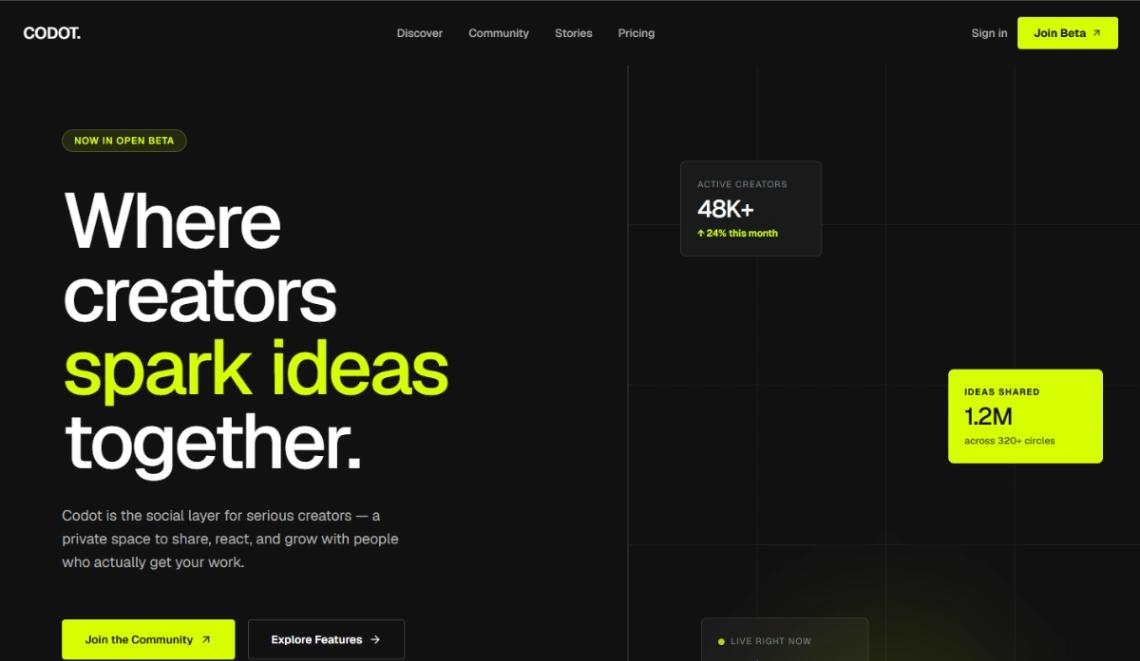 Creator Community website template