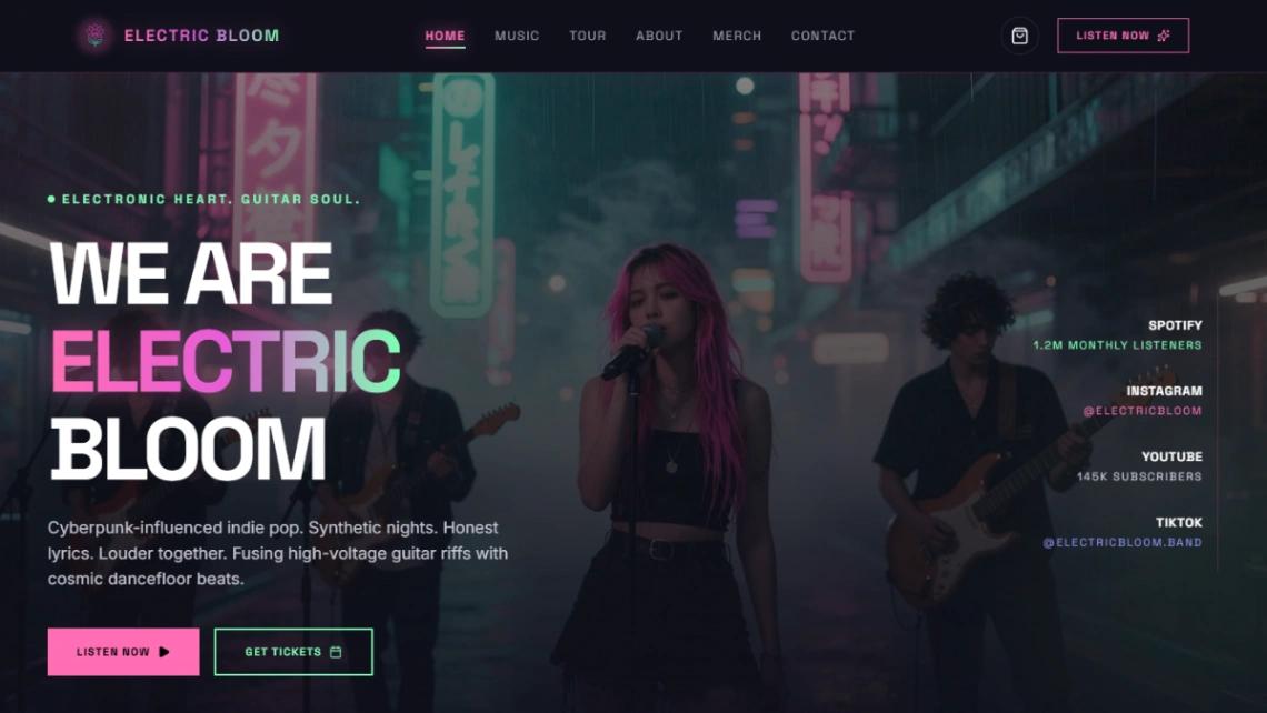 Alternative Rock Band website template