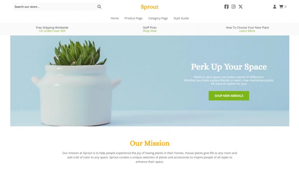Botanical Boutique website template