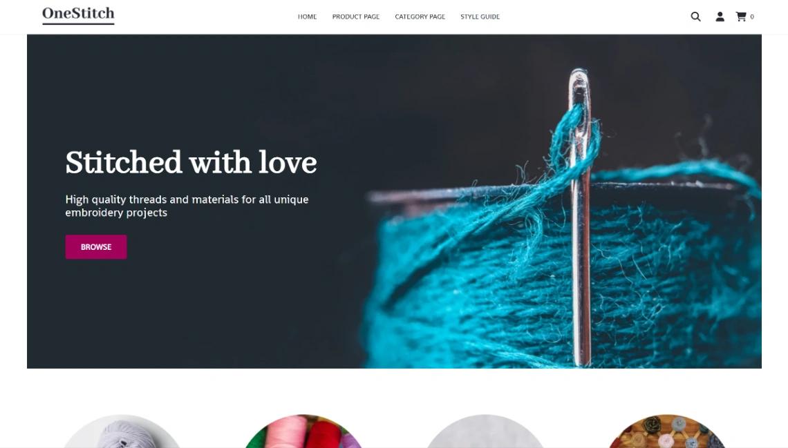 Embroidery Supply website template