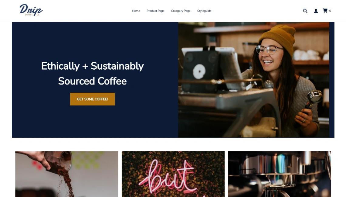 Artisanal Coffee website template