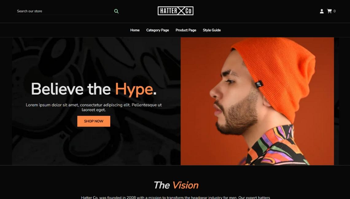 Designer Shop website template