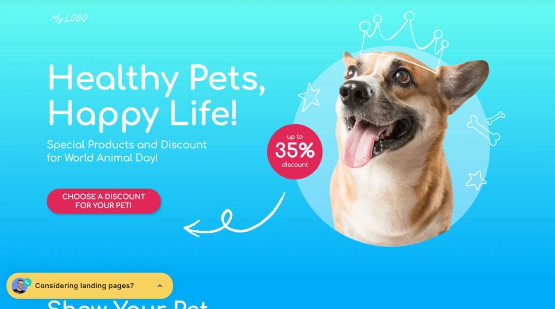 Pet Day Discount website template