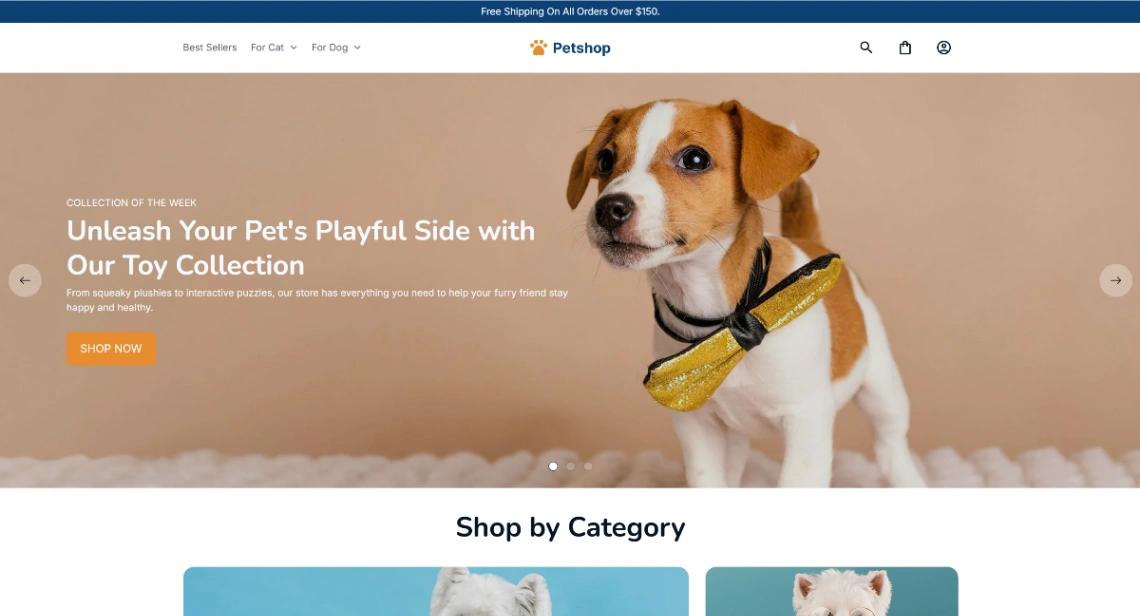 Pet Supplies Store website template
