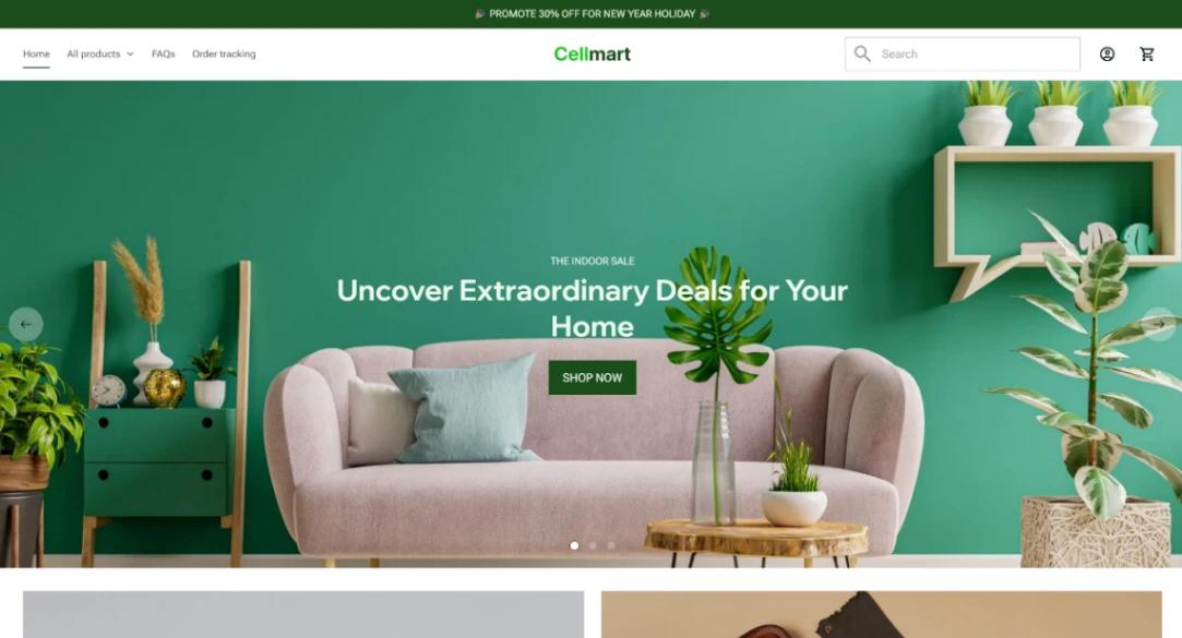 Home and Living Store website template