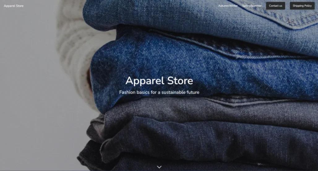 Apparel Store website template