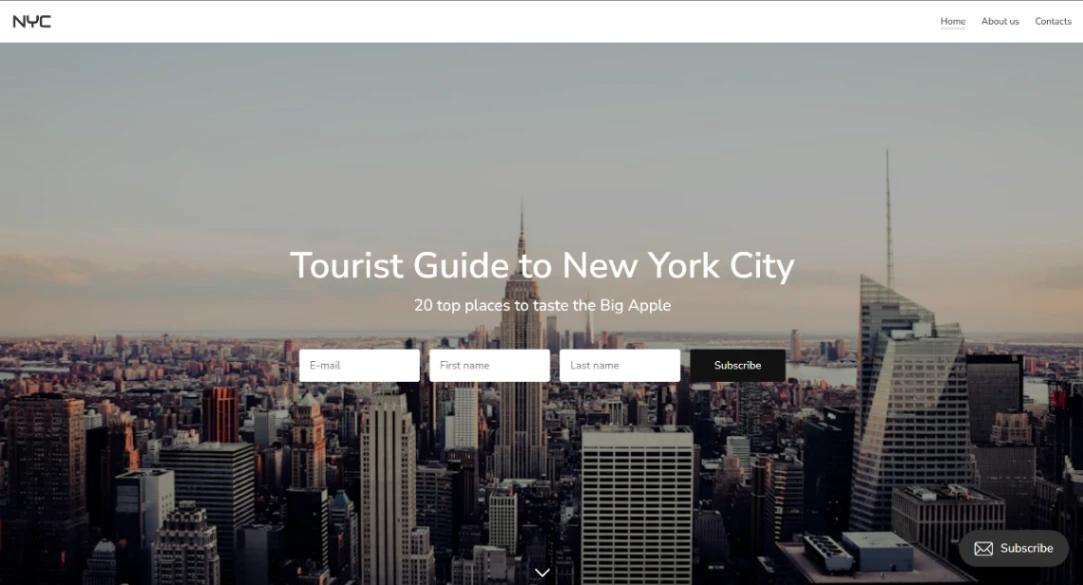 Tourism Directory website template