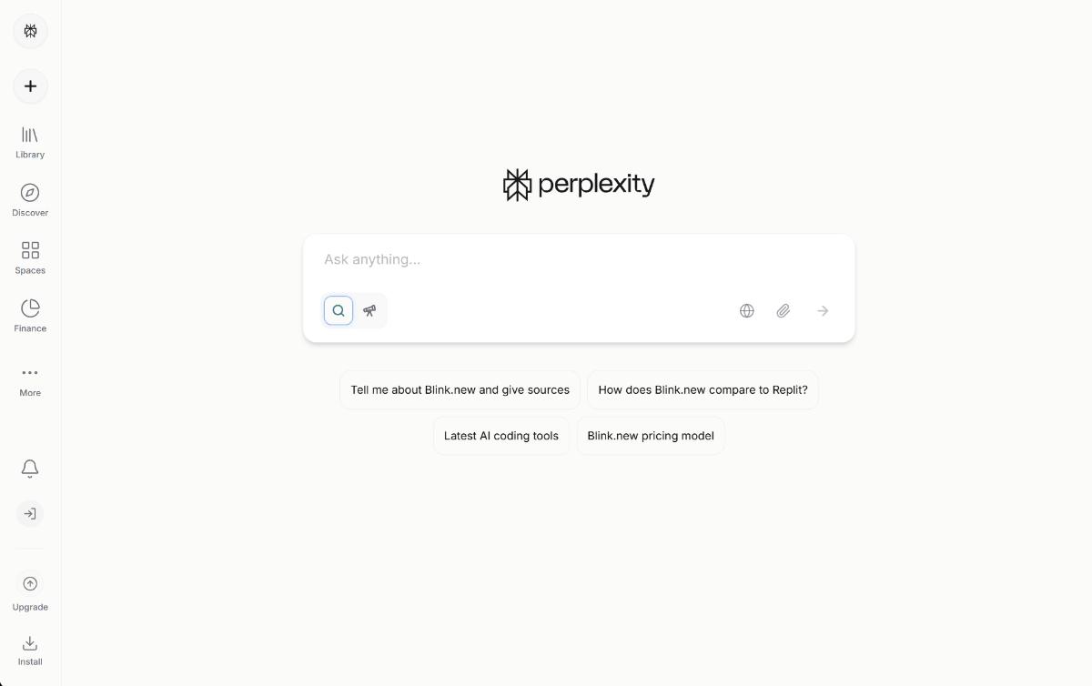 Perplexity AI Clone web application template