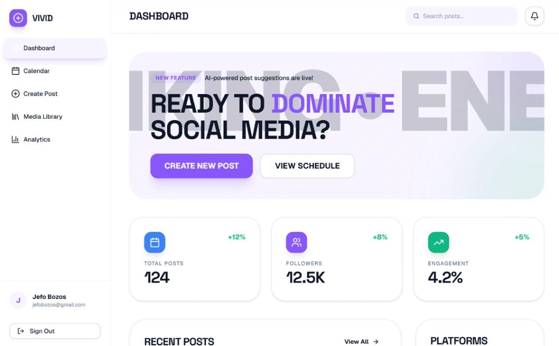 Social Scheduler web application template