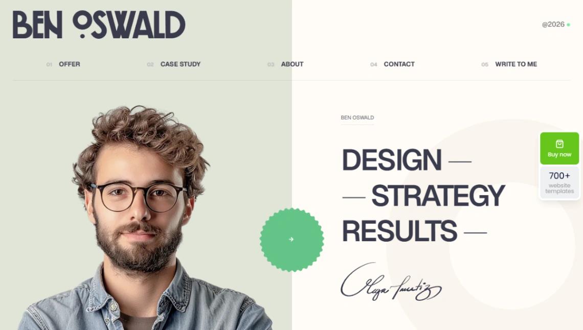 Freelance Design Portfolio website template