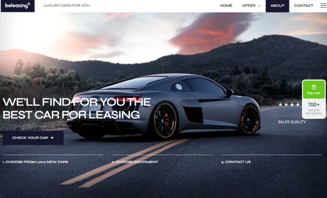 Car Leasing Dealership website template