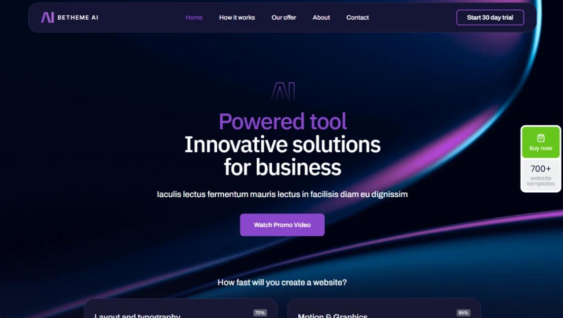 AI Tool Product website template