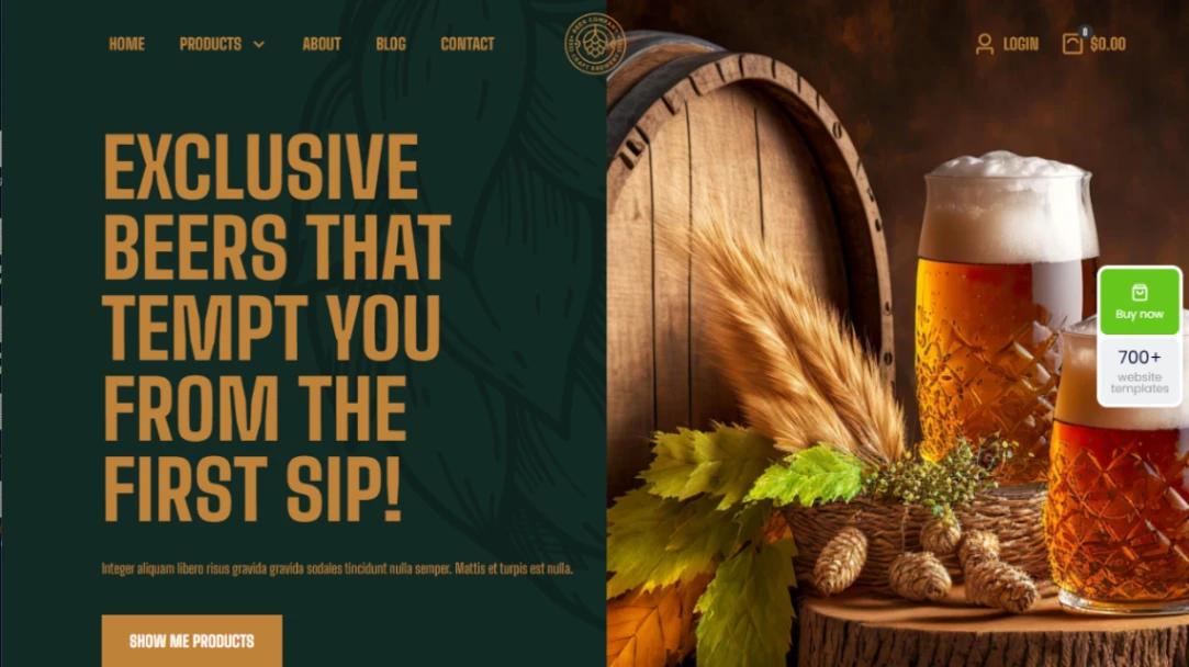 Craft Brewery website template
