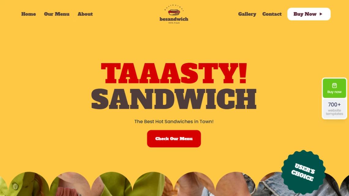 Sandwich Restaurant website template