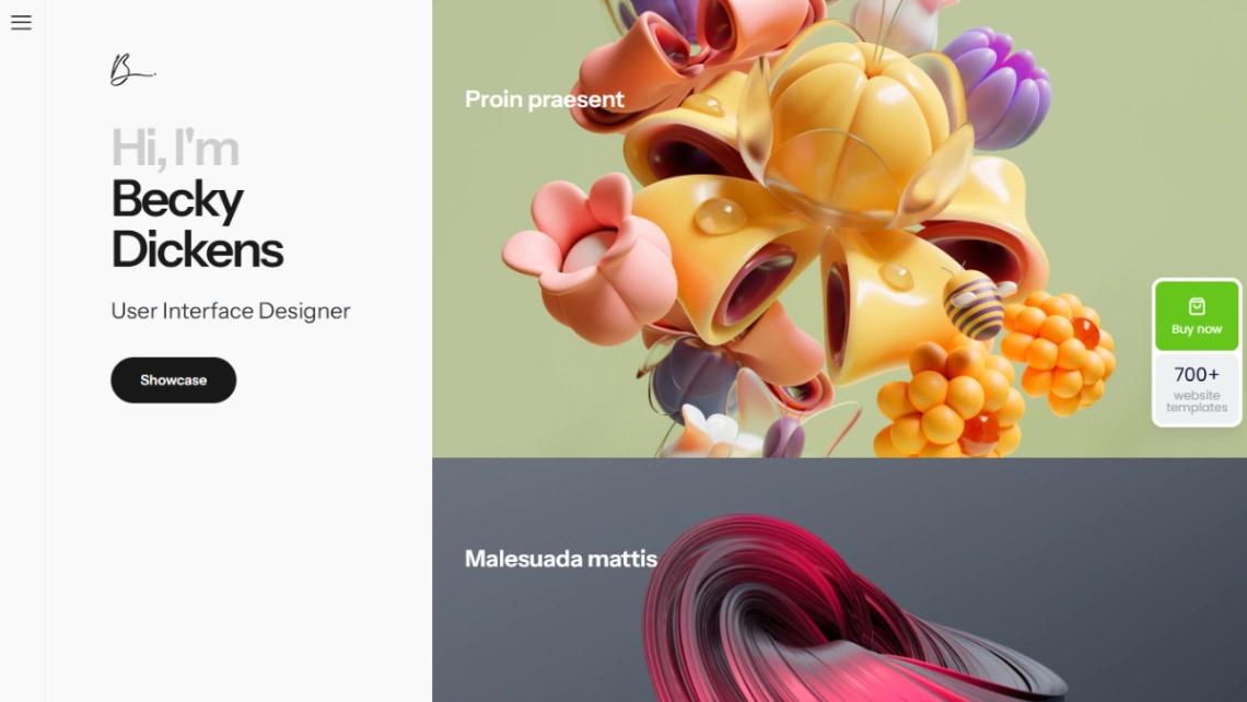 UI Designer Portfolio website template