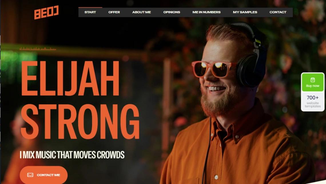 DJ Portfolio website template