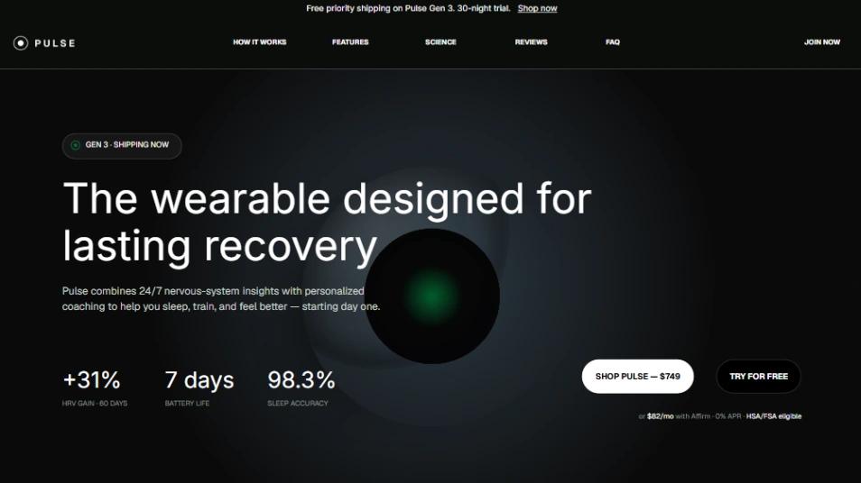 Wearable Device Funnel website template