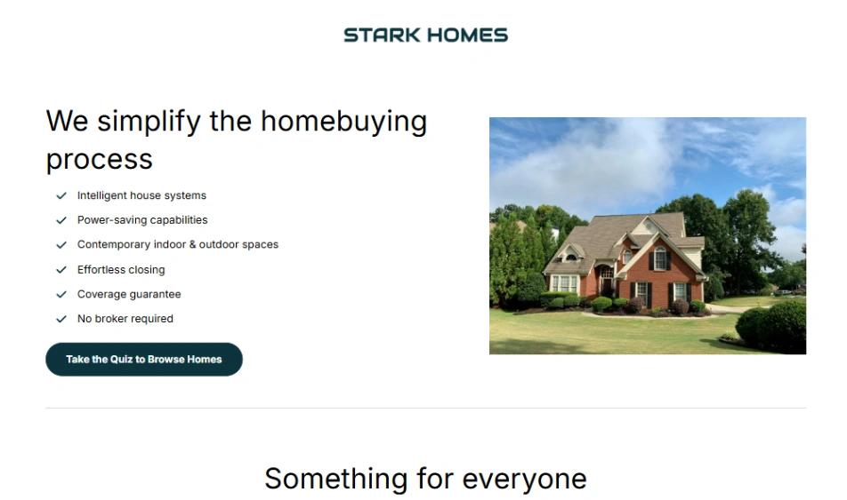 Real Estate Quiz Funnel website template