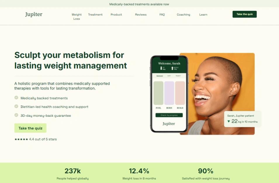 Health Program Landing website template