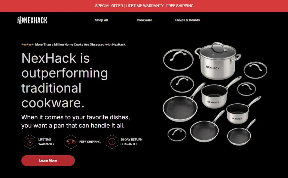 Cookware Bundle Funnel website template