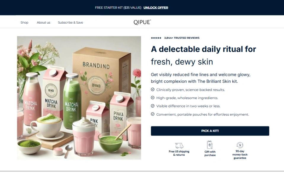 Beauty Product Funnel website template