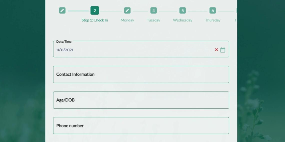 Nutrition Coaching Form website template